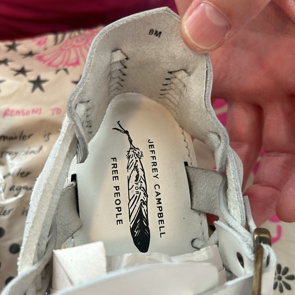 Jeffrey Campbell Free People White Wedge Sandals - Size 8 - Worn once - Picture 8 of 14
